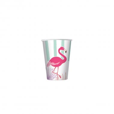 8 bicchieri cc 200 flamingo