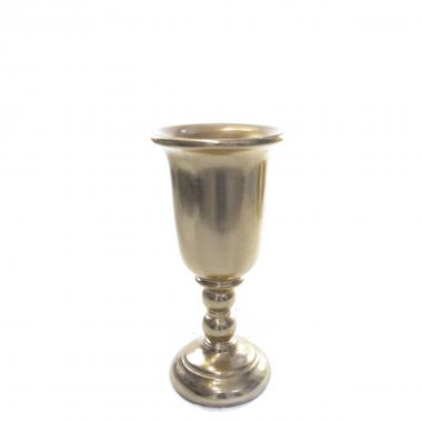 Vaso resina 26x26x53,5 gold