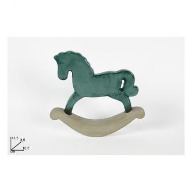 Cavallo dondolo verde hy3775g-3