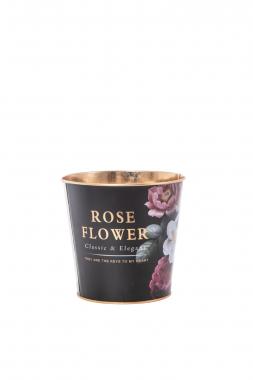 Vasetto latta ø 17,5 h.cm.16,5 purple rose