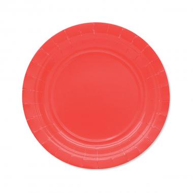 25 piatti ecolor cm.18 rossi