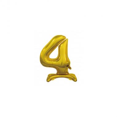 Palloncini con stand n.4 colore oro 74cm
