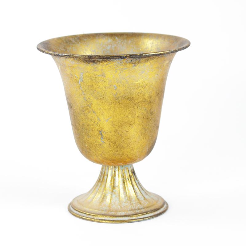 Vaso vintage oro d.16x18cm