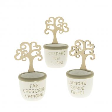 Set di 4 lumini grandi / Lumini profumati ASTRID, crema, 1,9cm, Ø5