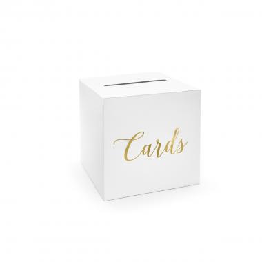 Cubo 24x24x24cm bianco per buste sposi/compleanno
